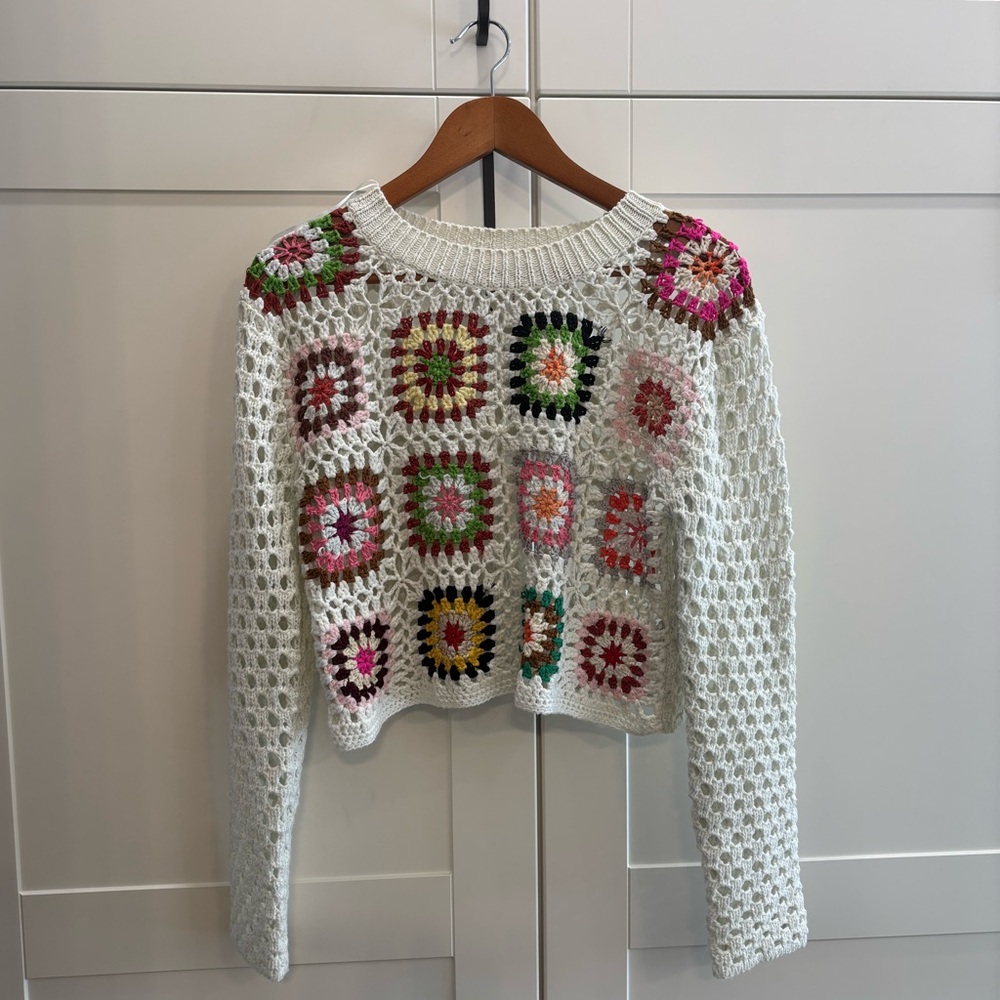 Dreamers Cream Knit crochet Sweater